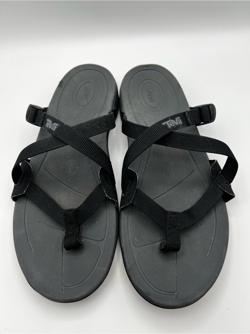 Teva Ascona Flip Sport Sandals Women's Size 9 Black GUC 1116648
